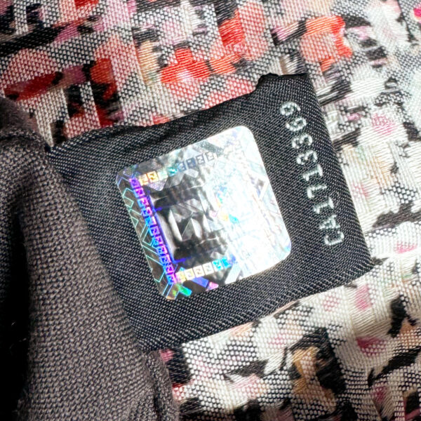 Fendi Monogram Floral Mini Mamma Shoulder Baguette Bag in Multicolour / Nude Pink / Gold - Image 9