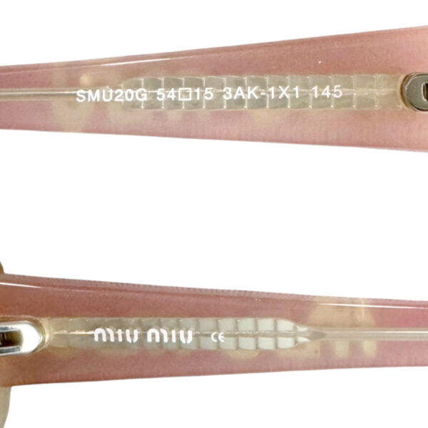 Miu Miu Diamante Logo Sunglasses in Pink - Image 3