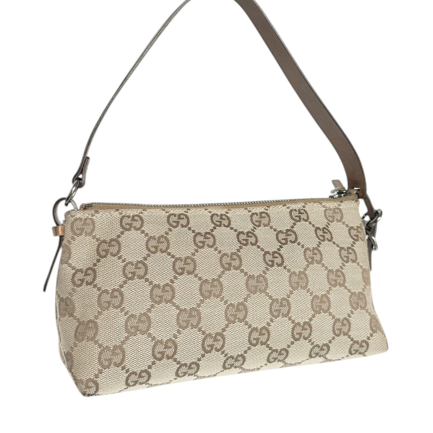 Gucci Monogram Pochette Mini Shoulder Bag in Beige / Tan - Image 2