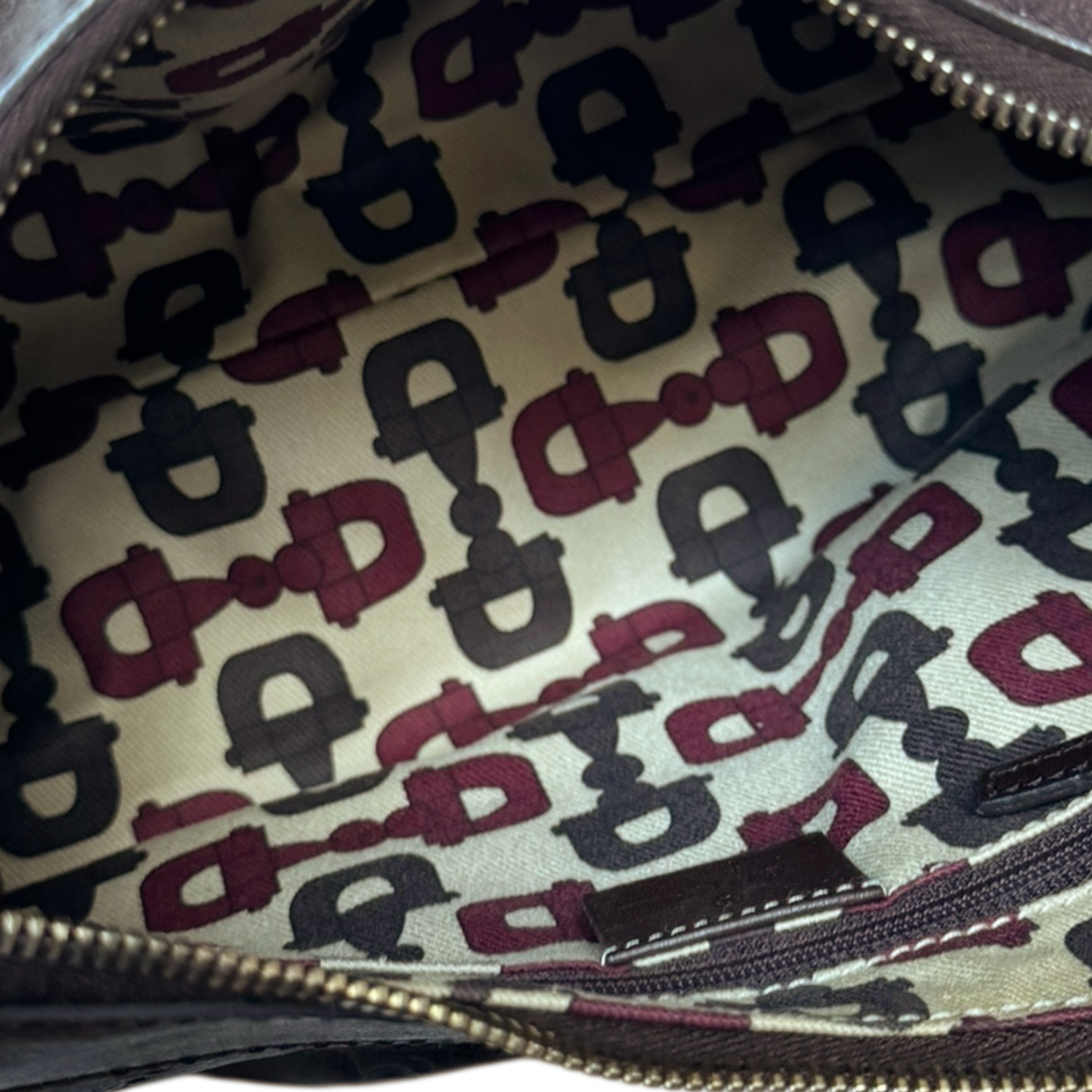 Gucci Monogram Leather D Ring Hobo Shoulder Bag in Brown / Gold - Image 6