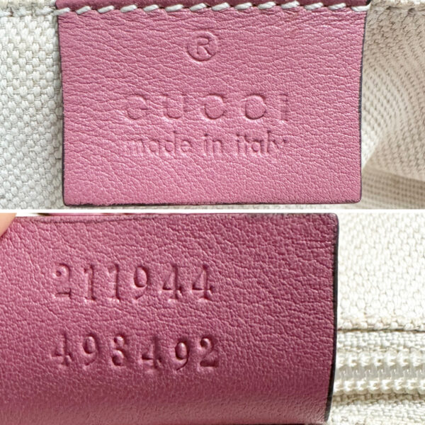 Gucci Monogram Leather Sukey Hobo Shoulder Bag in Pink / Gold - Image 7