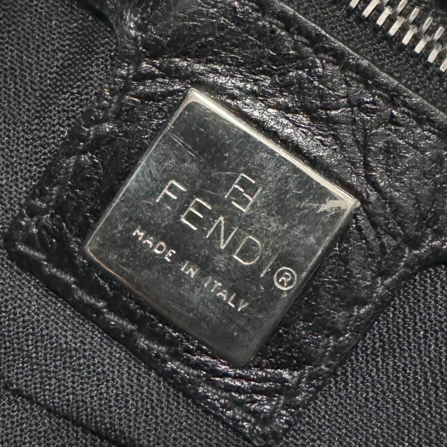 Fendi Leopard Print Calfskin Shoulder Mamma Baguette Bag in Brown / Black - Image 9