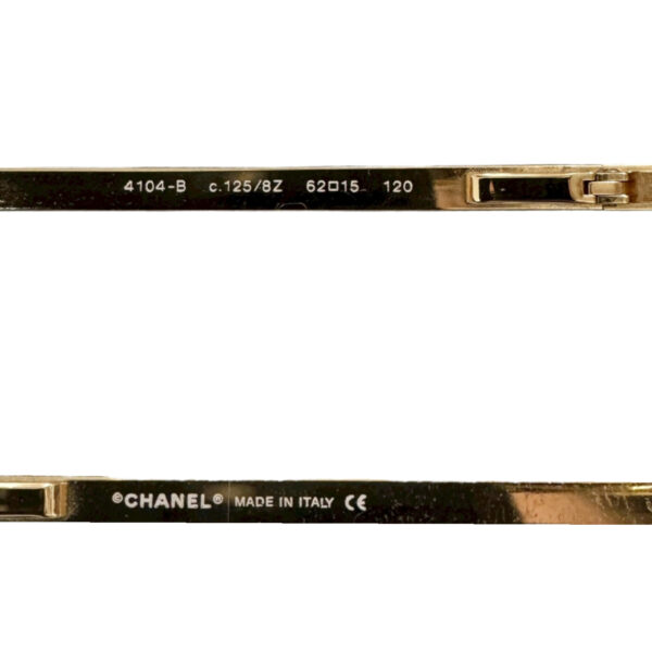 Chanel Diamante Logo Rimless Sunglasses in Gold - Image 3