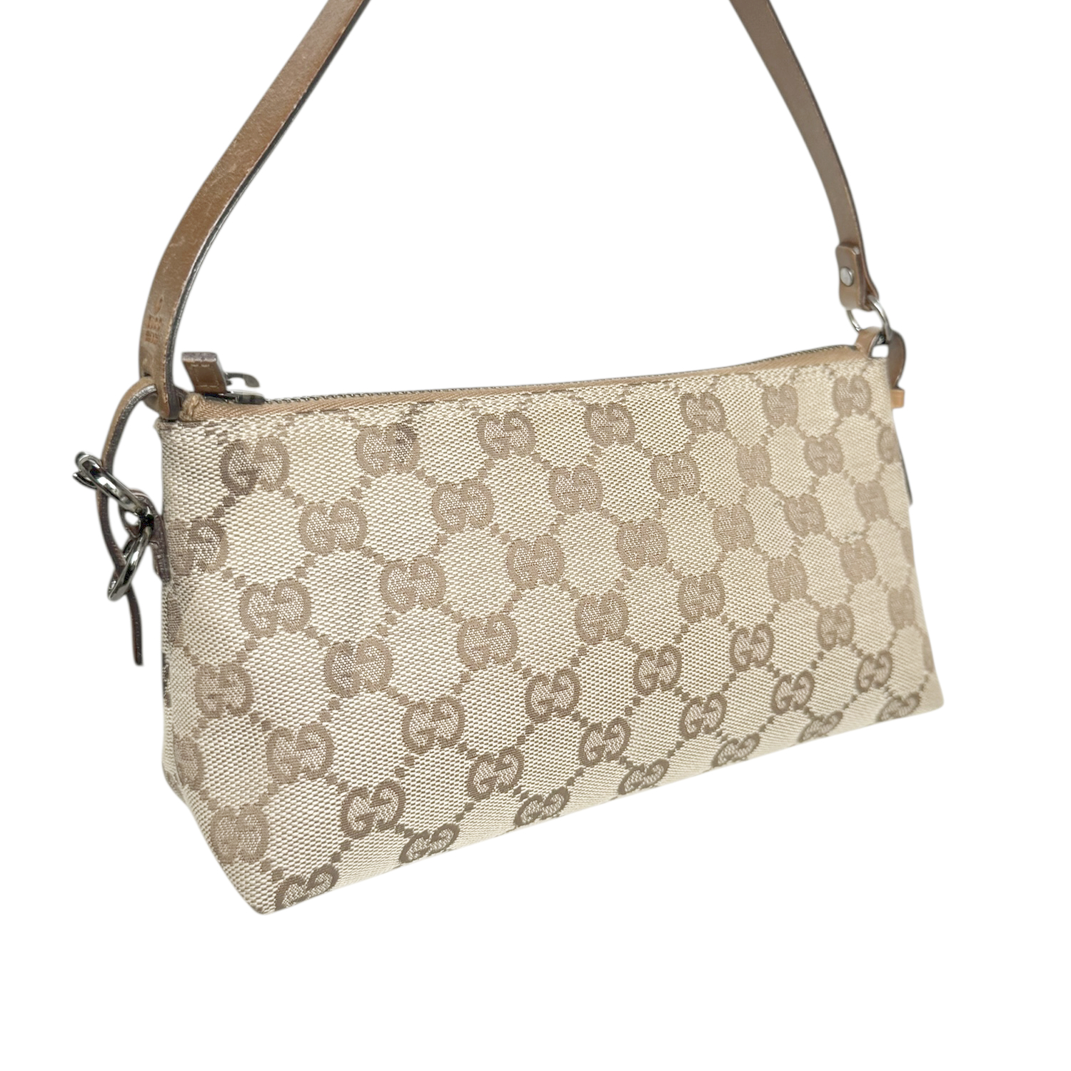 Gucci Monogram Pochette Mini Shoulder Bag in Beige / Tan - Image 4