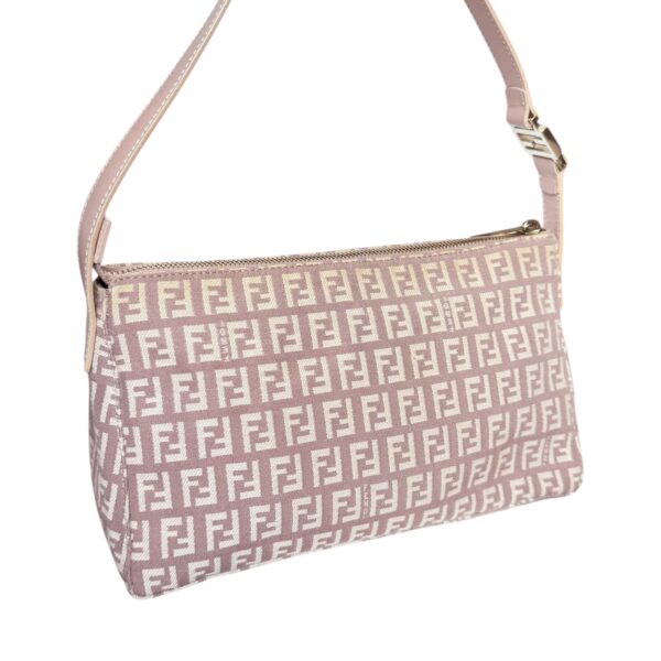 Fendi Monogram Shoulder Bag in Pink / Gold - Image 4