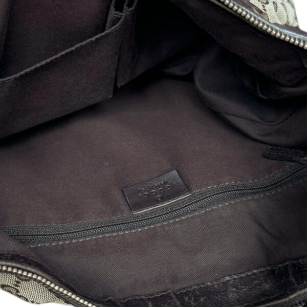 Gucci Monogram Canvas Hobo Shoulder Bag in Beige / Brown / Gold - Image 6