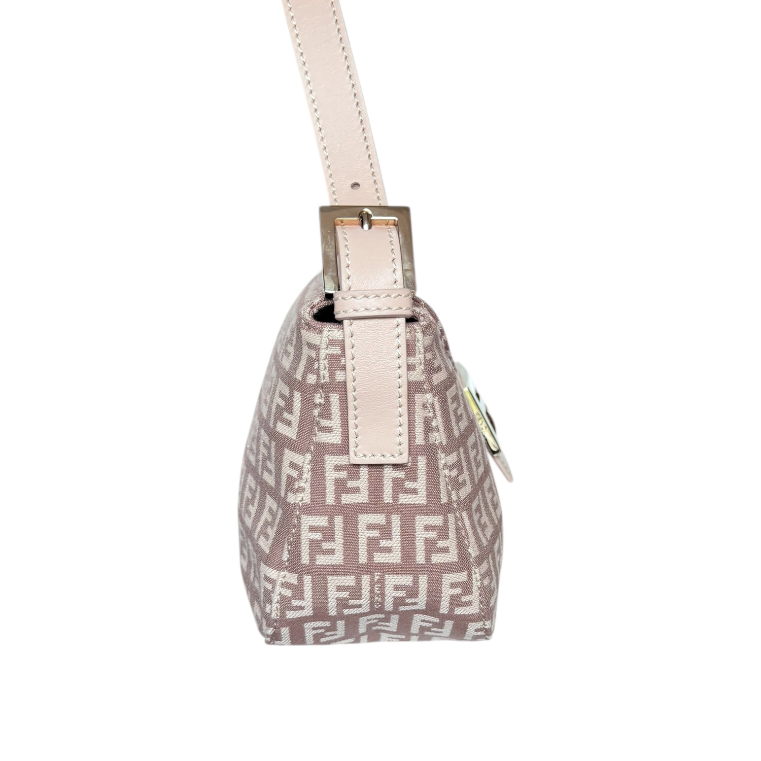 Fendi Monogram Shoulder Baguette Bag in Dusty Pink / Gold - Image 3