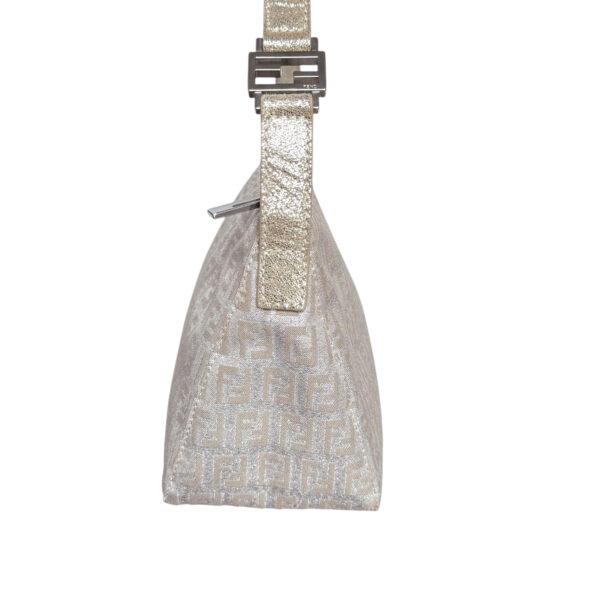 Fendi Monogram Metallic Shoulder Bag in Light Pink / Silver / Gold - Image 3