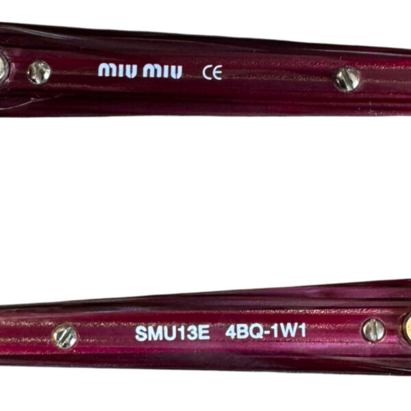 Miu Miu Logo Sunglasses in Pink / Silver - Image 3