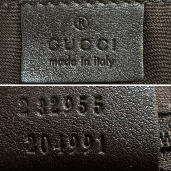 Gucci Monogram Canvas Hobo Shoulder Bag in Beige / Brown / Gold - Image 7