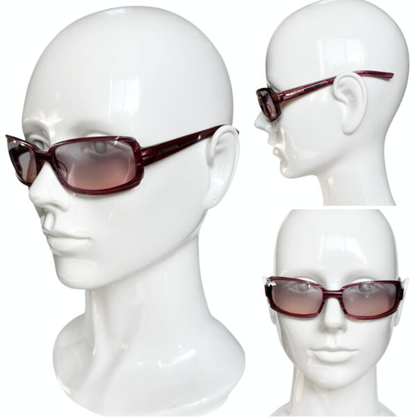 Miu Miu Logo Sunglasses in Pink / Silver - Image 4