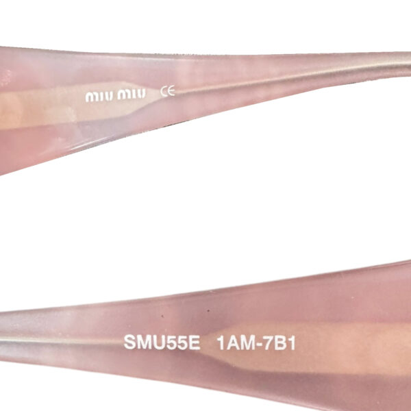 Miu Miu Logo Rose Sunglasses in Pink / Silver - Image 4