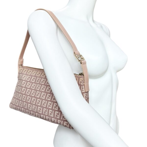 Fendi Monogram Shoulder Bag in Pink / Gold - Image 9