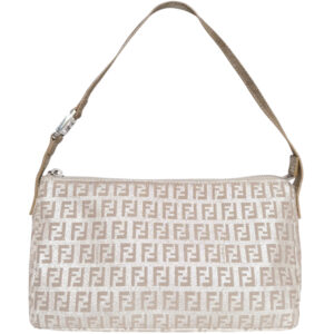 Vintage Fendi Monogram Metallic Shoulder Bag in Light Pink / Silver / Gold | NITRYL