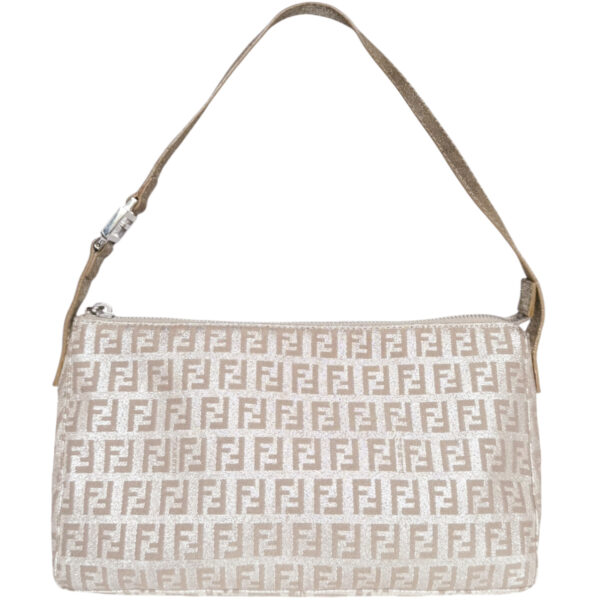 Vintage Fendi Monogram Metallic Shoulder Bag in Light Pink / Silver / Gold | NITRYL