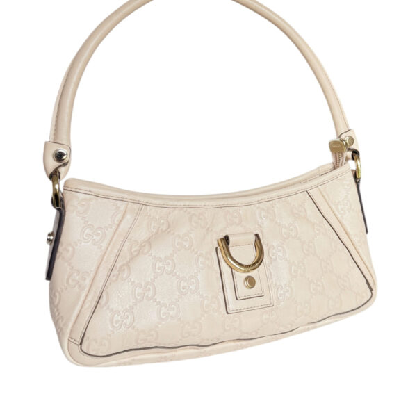 Gucci Monogram Leather D Ring Shoulder Bag in Nude / Gold - Image 2