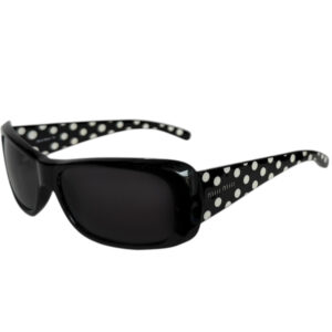 Vintage Miu Miu Logo Polka Dot Sunglasses in Black / White | NITRYL