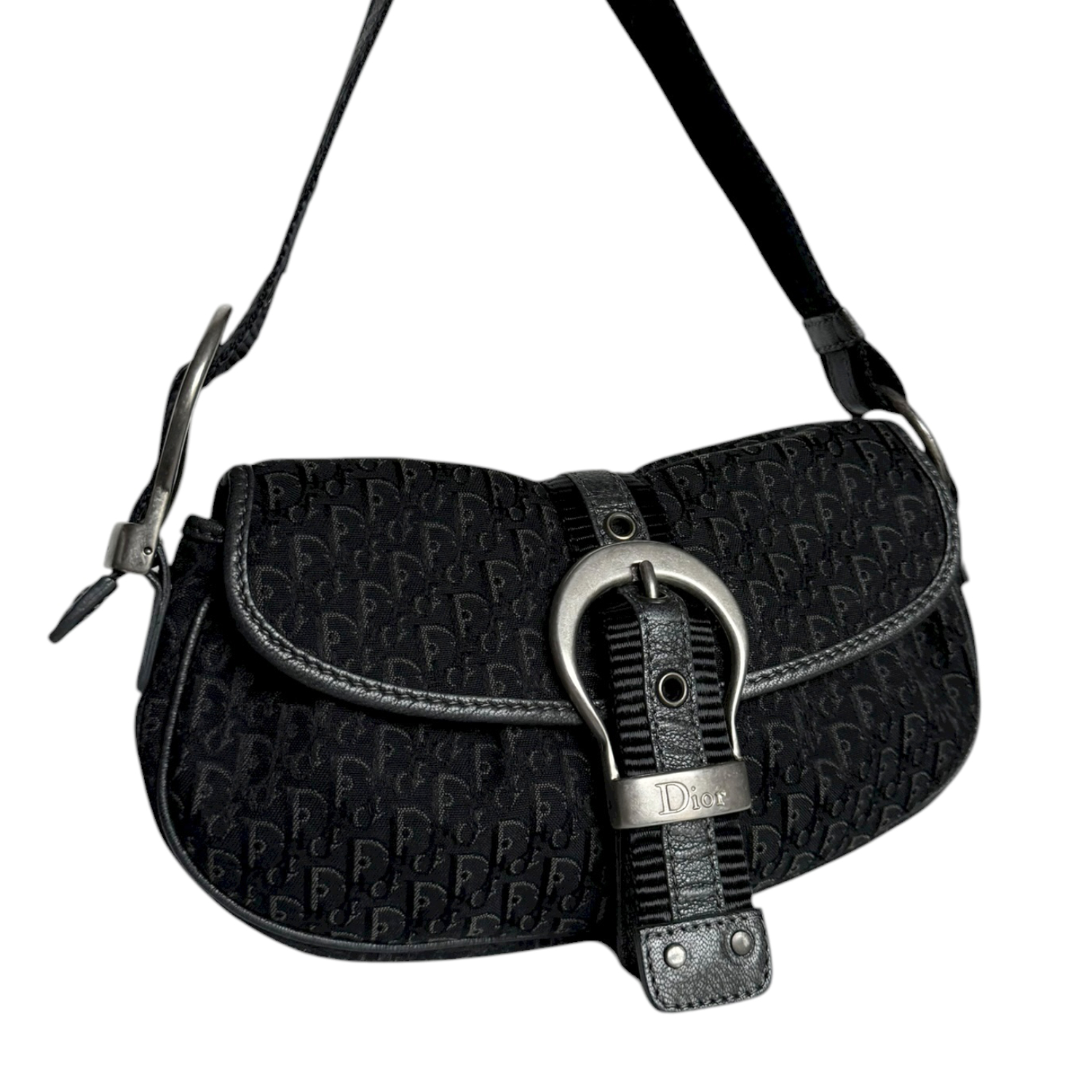 Dior Monogram Western Mini Shoulder Bag in Black / Silver - Image 2