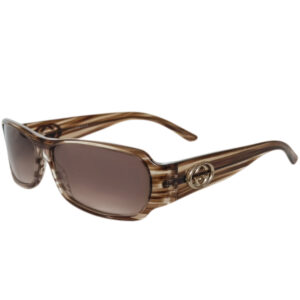 Vintage Gucci GG Logo Chunky Sunglasses in Brown / Gold | NITRYL