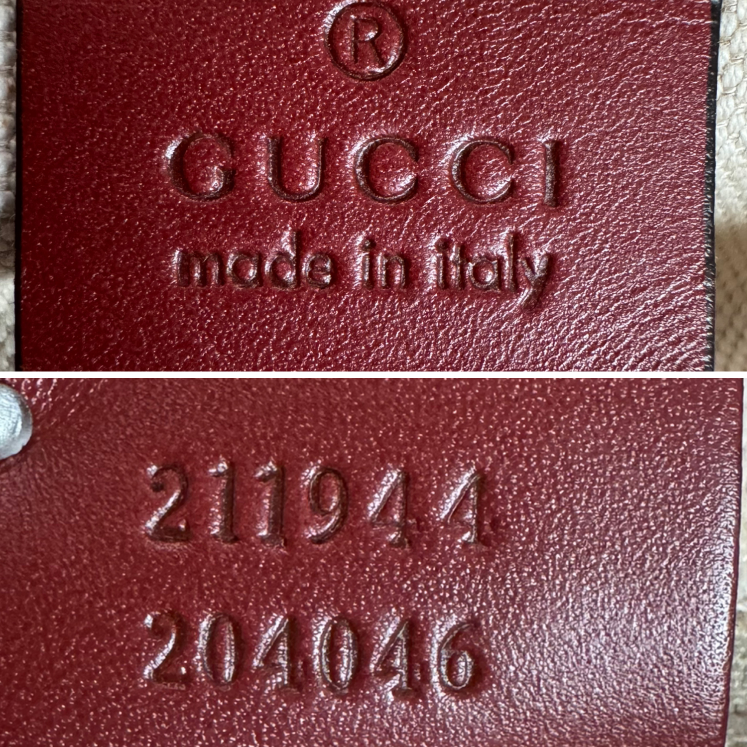 Gucci Monogram Sukey Hobo Shoulder Bag in Beige / Maroon Red / Gold - Image 7