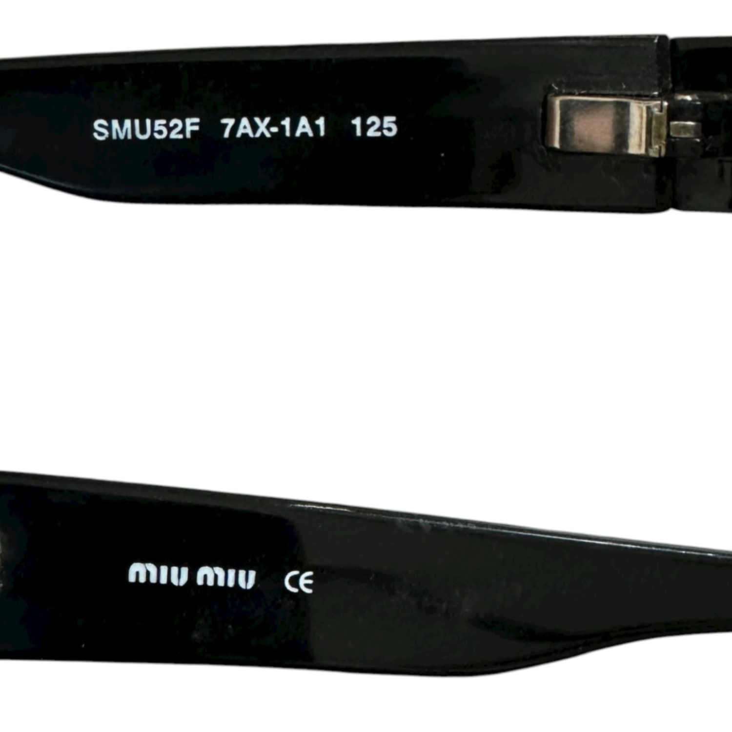 Miu Miu Logo Wraparound Sunglasses in Black - Image 3