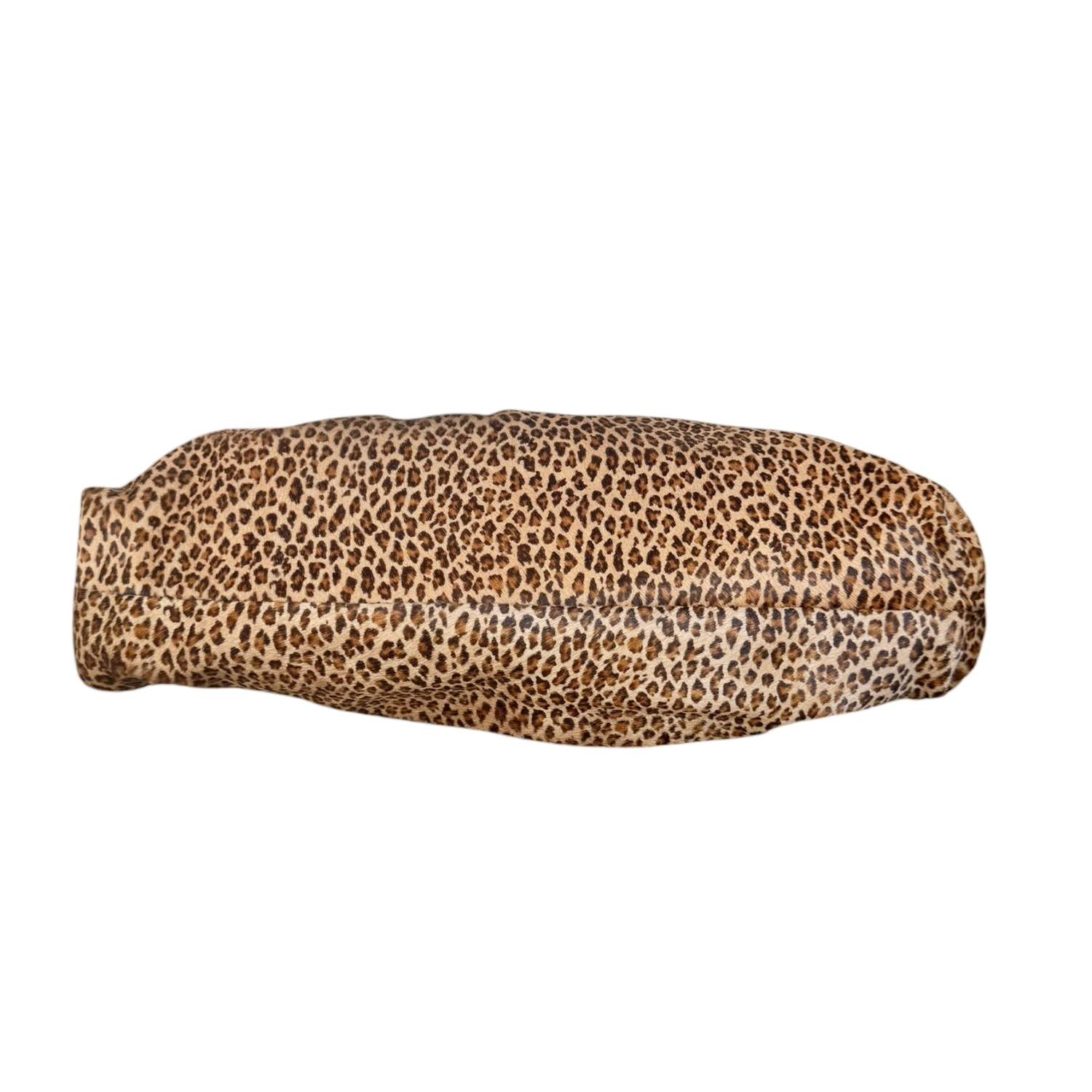 Fendi Leopard Print Calfskin Chef Shoulder Bag in Brown / Red / Gold - Image 5