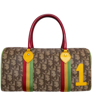 Vintage Dior Monogram Rasta Boston Bag in Brown / Red - Green - Yellow | NITRYL