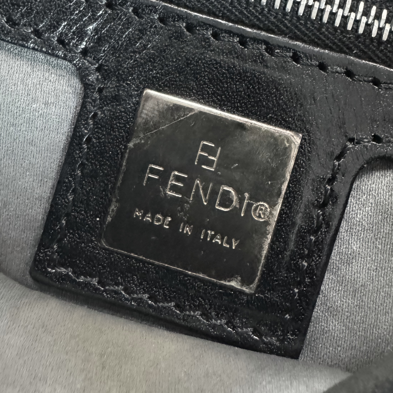 Fendi Fur Shoulder Baguette Bag in Black - Image 7