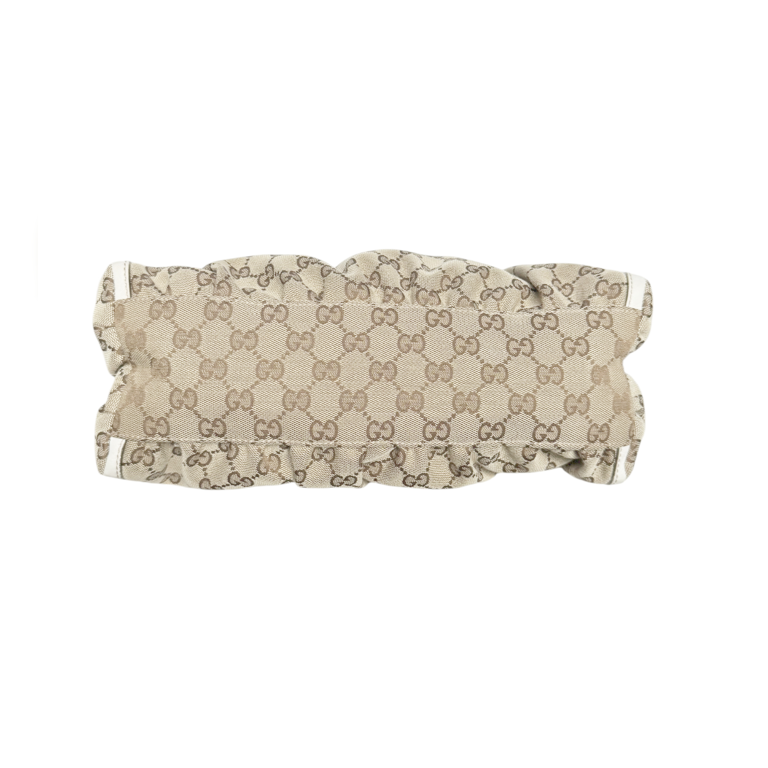 Gucci Monogram D Ring Hobo Shoulder Bag in Beige / White / Gold - Image 5