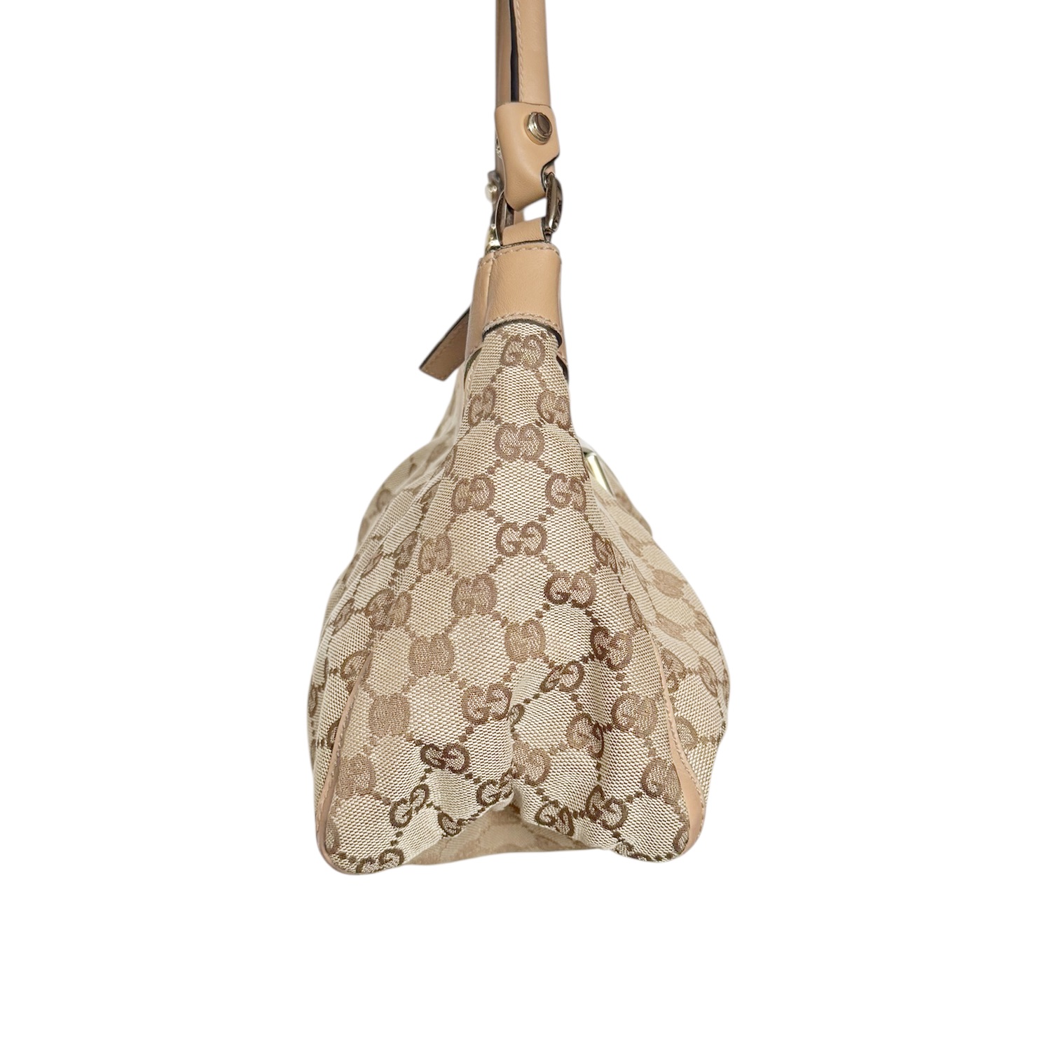 Gucci Monogram R Ring Hobo Shoulder Bag in Beige / Tan / Gold - Image 3