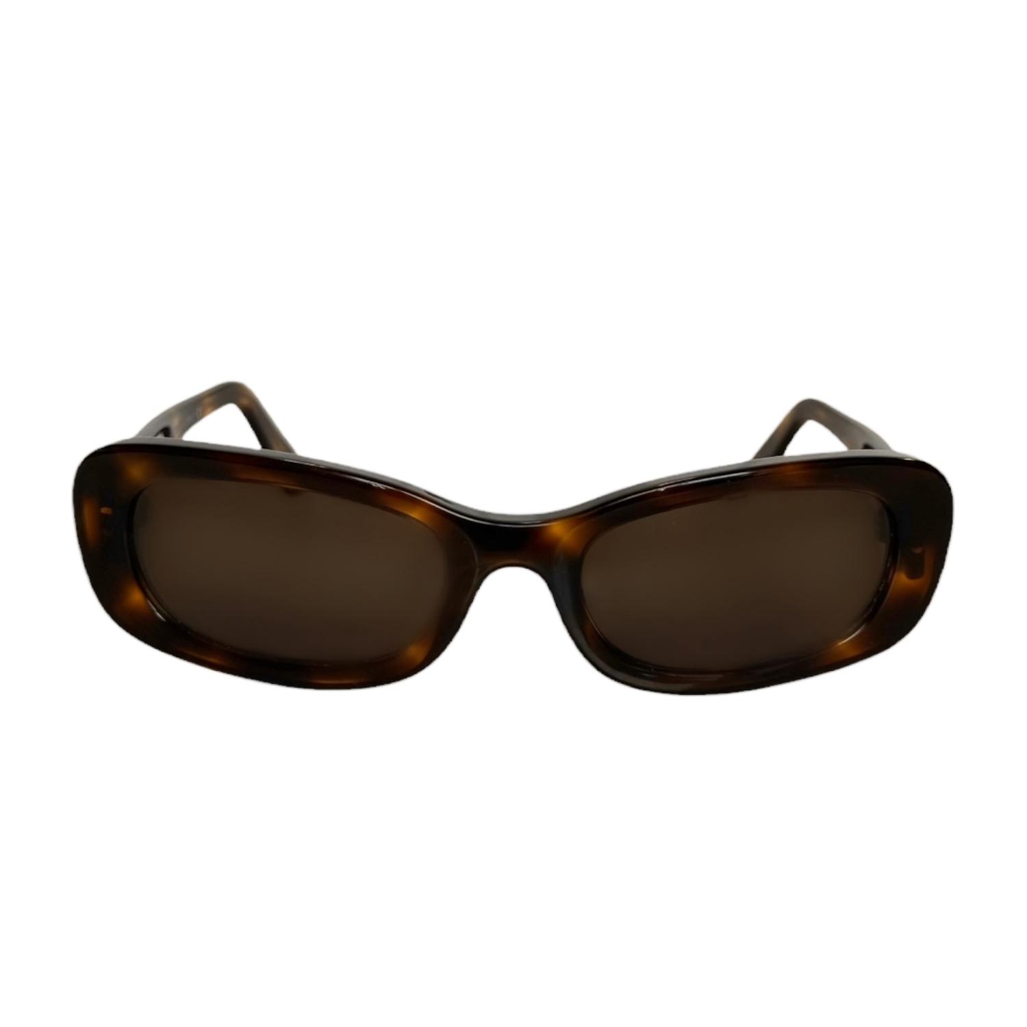 Chanel Logo Chunky Tortoiseshell Sunglasses in Brown / Gold - Image 2