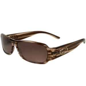 Vintage Gucci GG Logo Chunky Sunglasses in Brown / Gold | NITRYL
