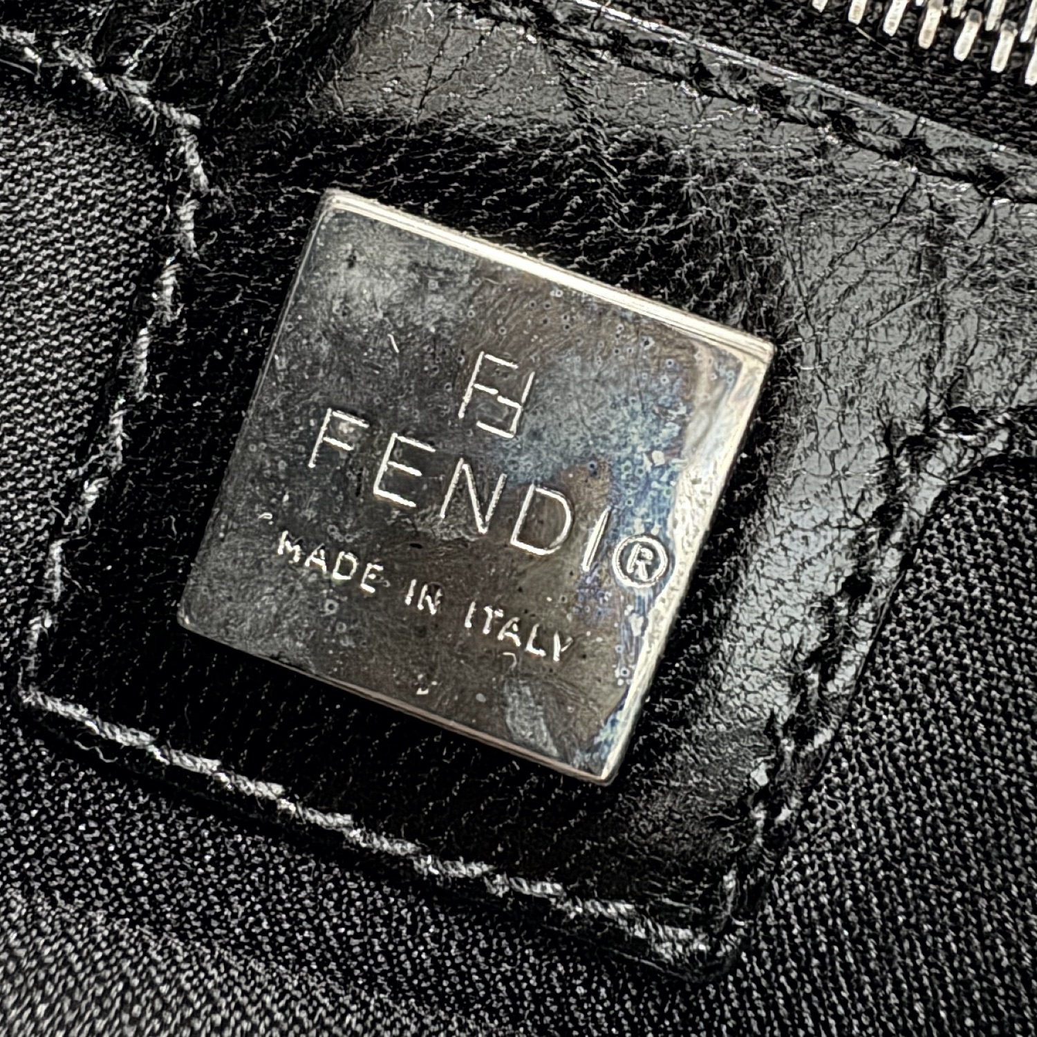 Fendi Leopard Print Calfskin Shoulder Baguette Bag - Image 9