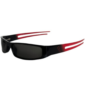 Vintage Dior Logo Bondage Wraparound Sunglasses in Black / Red | NITRYL
