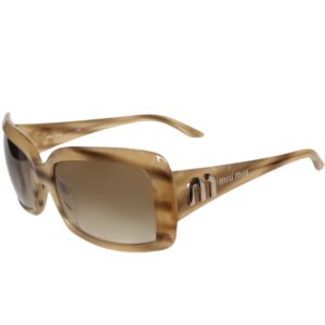 Vintage Miu Miu Logo Oversized Sunglasses in Beige / Gold | NITRYL