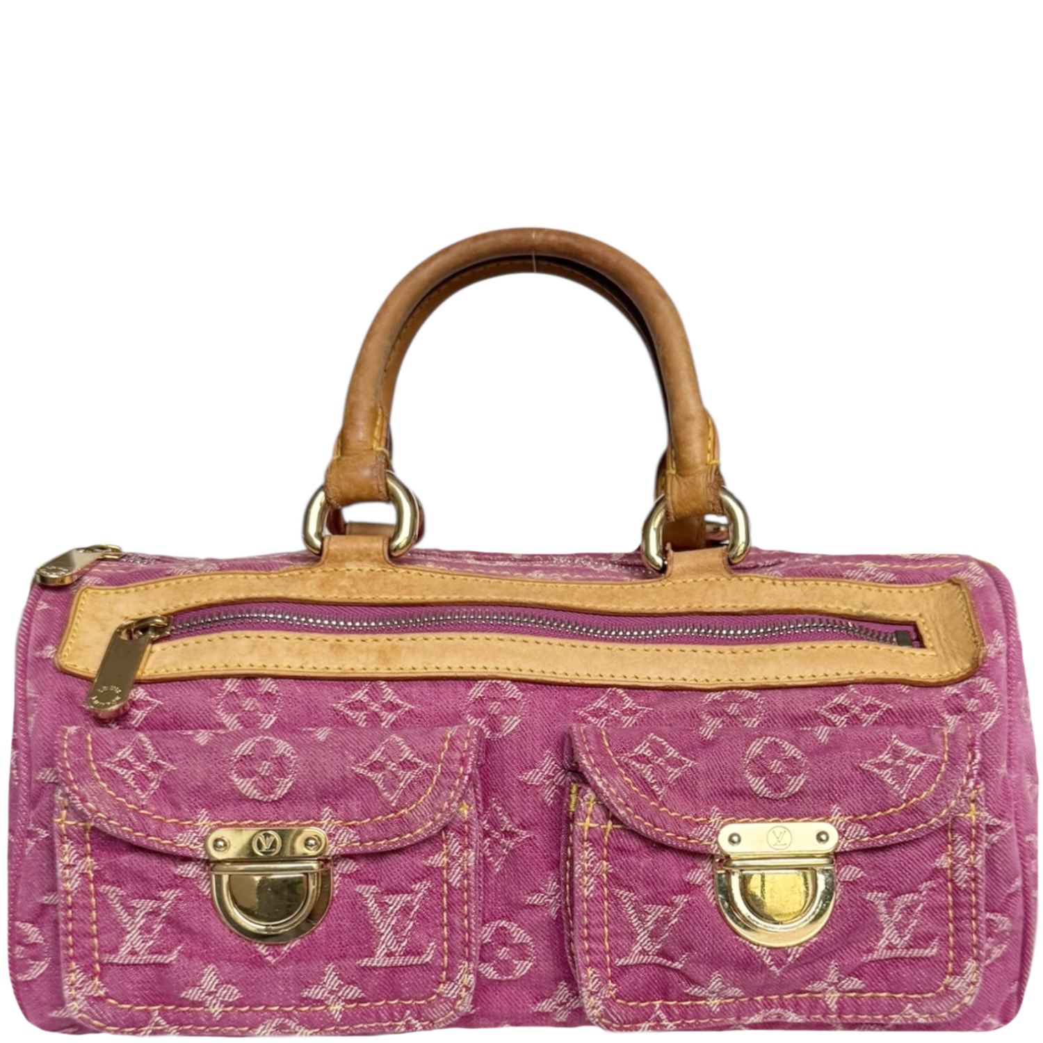 Vintage Louis Vuitton Monogram Denim Neo Speedy Bag in Pink | NITRYL