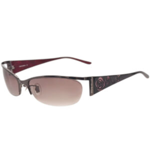 Vintage Miu Miu Logo Rose Rimless Sunglasses in Maroon / Pink / Silver | NITRYL
