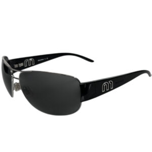 Vintage Miu Miu Logo Sunglasses in Black / Silver | NITRYL