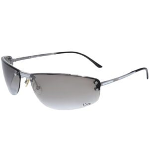 Vintage Dior Heart Logo Rimless Sunglasses in Grey / Silver | NITRYL