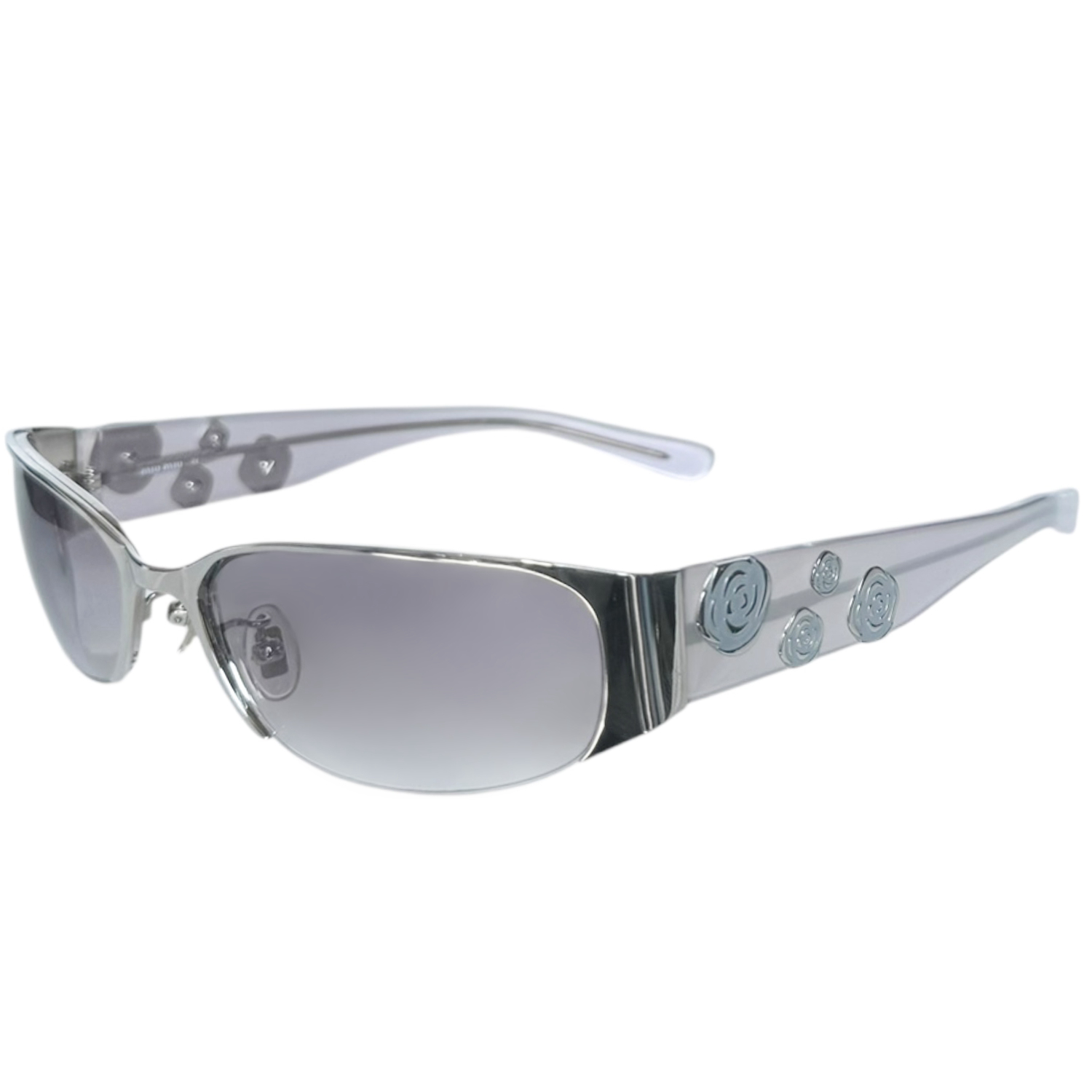 Vintage Miu Miu Rose Sunglasses in Lilac / Silver | NITRYL