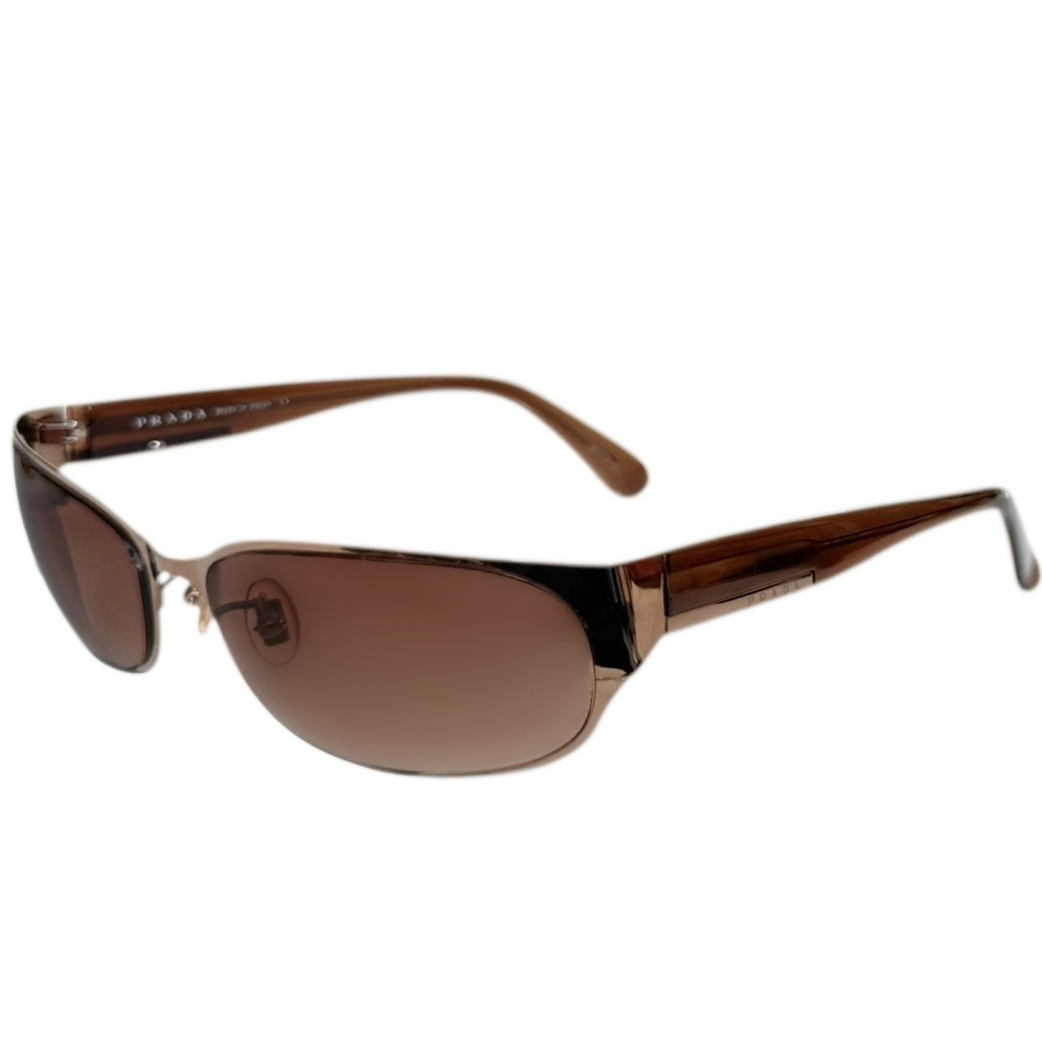 Vintage Prada Logo Sunglasses in Brown | NITRYL