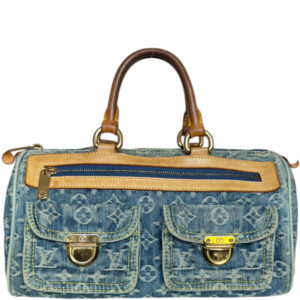 Vintage Louis Vuitton Monogram Denim Neo Speedy Bag in Blue | NITRYL