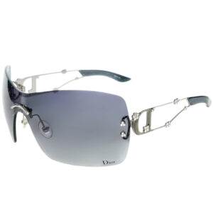 Vintage Dior D Rimless Sunglasses in Blue / Silver | NITRYL