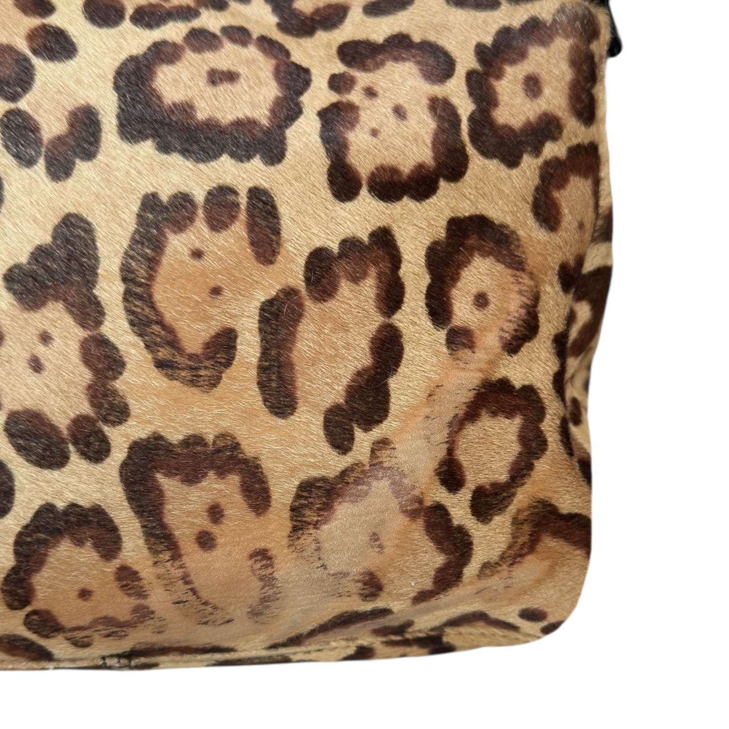 Fendi Leopard Print Calfskin Shoulder Mamma Baguette Bag in Brown / Black - Image 5