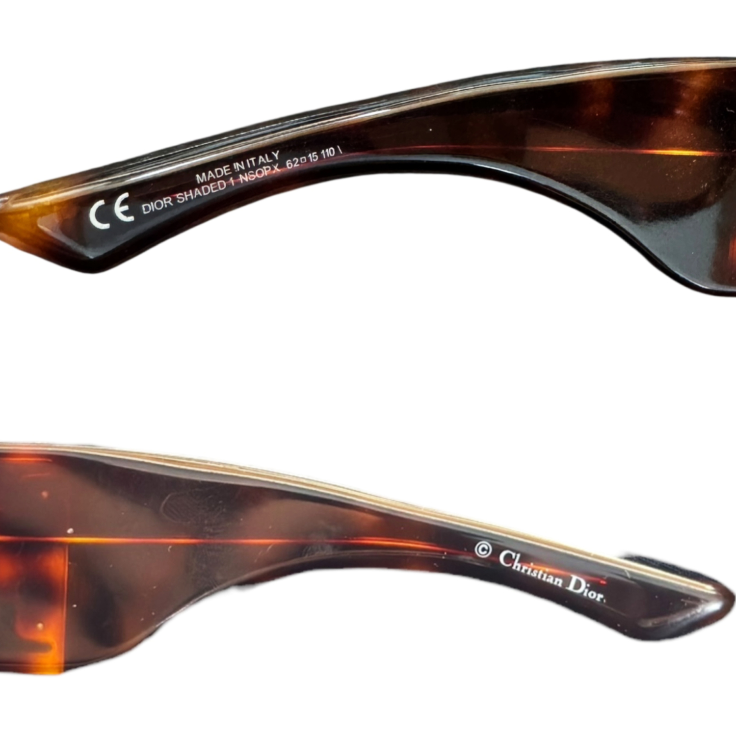 Dior Logo Sunglasses in Tortoiseshell Brown / Gold - Image 3