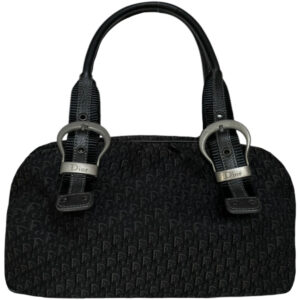 Vintage Dior Monogram Western Shoulder Bag in Black / Silver | NITRYL