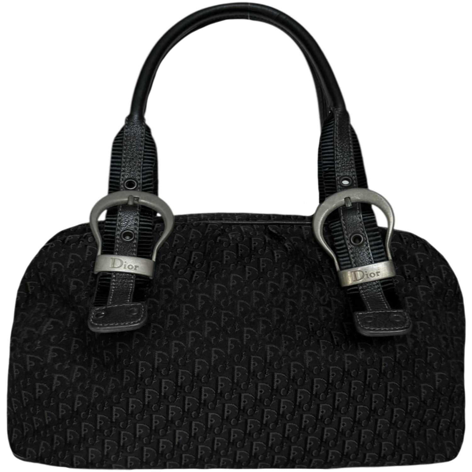 Vintage Dior Monogram Western Shoulder Bag in Black / Silver | NITRYL