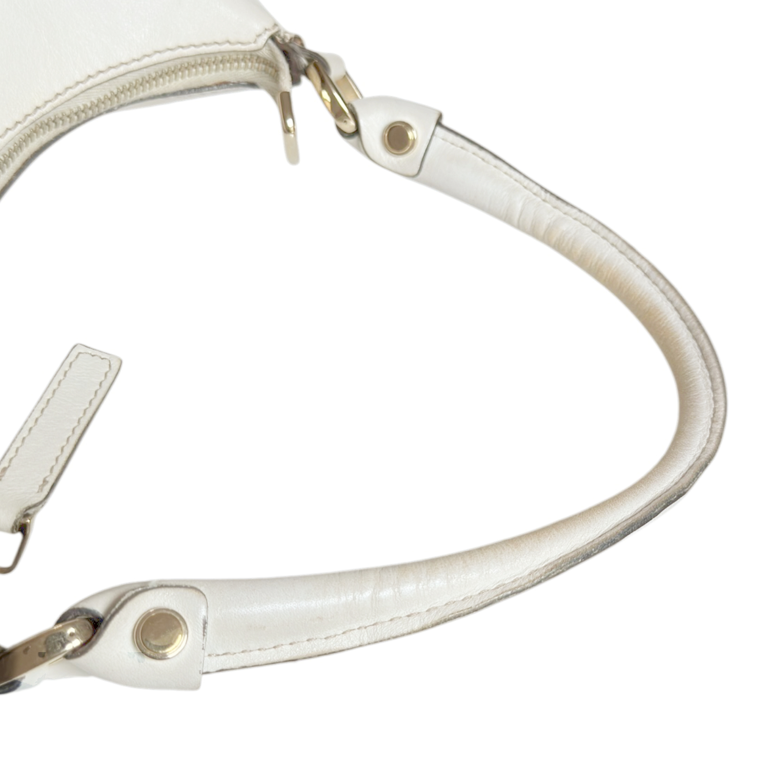 Gucci Monogram D Ring Hobo Shoulder Bag in Beige / White / Gold - Image 6