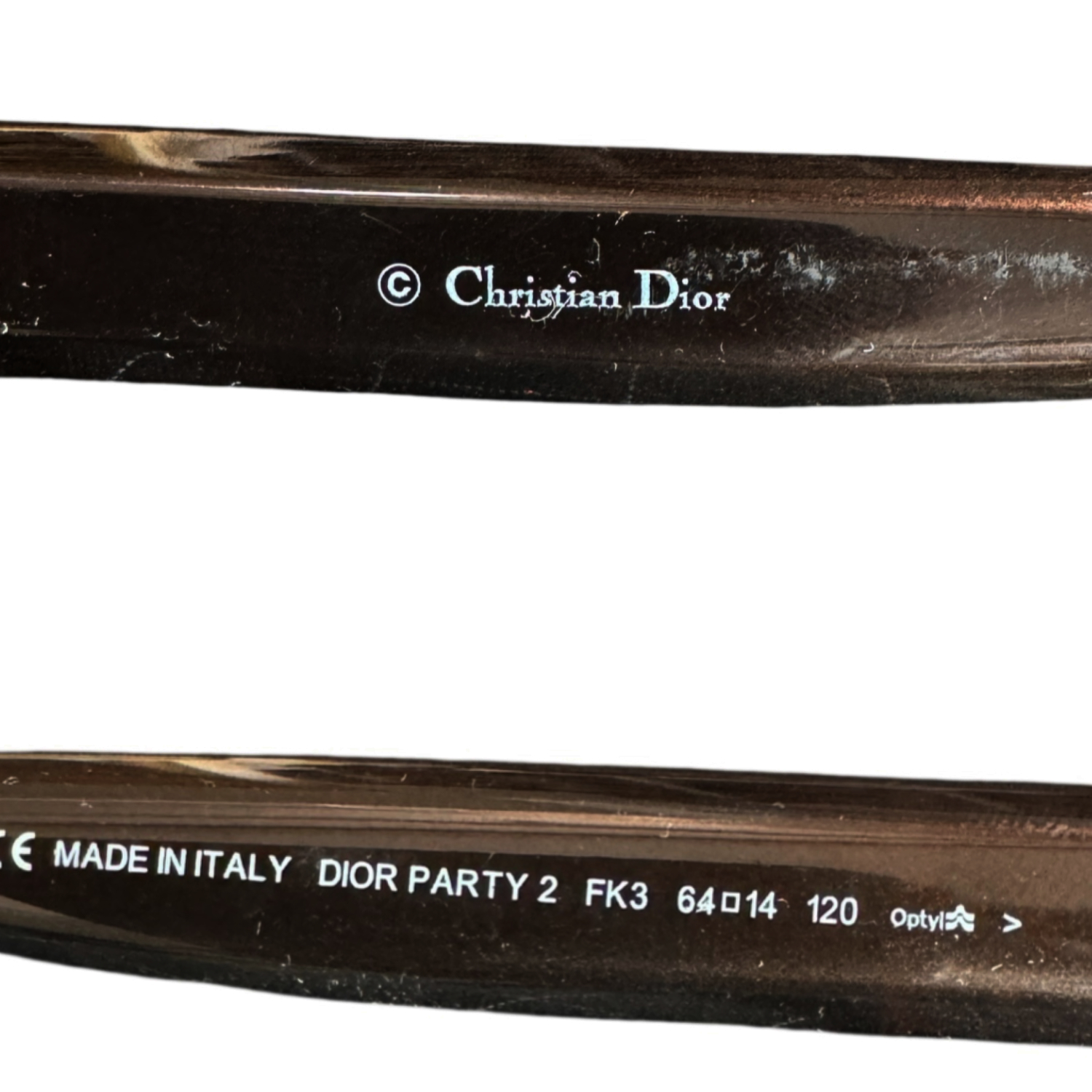 Dior Logo Sunglasses in Brown / Silver - Image 3