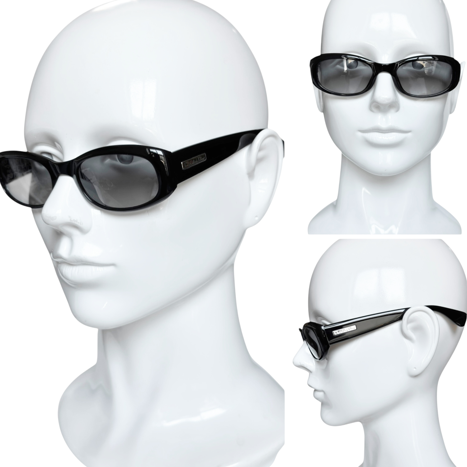 Dior Logo Monogram Sunglasses in Black / Silver - Image 4
